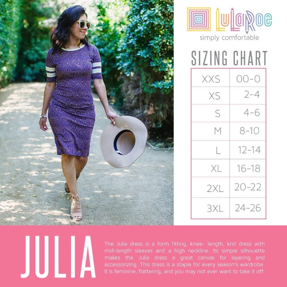 NWT LuLaRoe Form Fitting Julia Dress - Picture 2 of 6